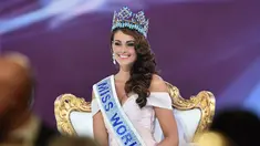 Rolene Strauss asal Afrika Selatan memenangi kontes kecantikan Miss World 2014 di London, Minggu (14/12/2014). (AFP PHOTO/Leon Neal)