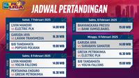 Dapatkan jadwal PLN Mobile Proliga 2025 pada putaran II di Vidio Pekan Ini. Saksikan tim jagoan Anda dan dukung atlet nasional dan internasional yang berlaga di PLN Mobile Proliga hanya di Vidio. (sum. doc. vidio.com)