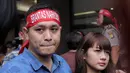 "Belum (pernah) sama sekali ditawarin narkoba, semoga tidak terjadi. Walau ditawarin gue baca efek dari narkoba seperti apa," kata Gilang Dirga di Polres Jakarta Selatan, Kamis (22/2/2018). (Deki Prayoga/Bintang.com)