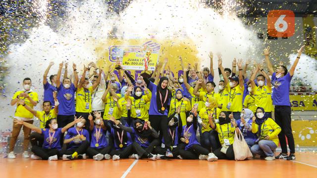 Foto: Tundukkan Gresik Petrokimia Pupuk Indonesia, Tim Putri Bandung Bjb Tandamata Juara PLN Mobile Proliga 2022