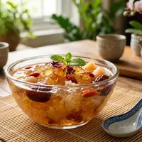 Cara Membuat Dessert Peach Gum/AI Generated