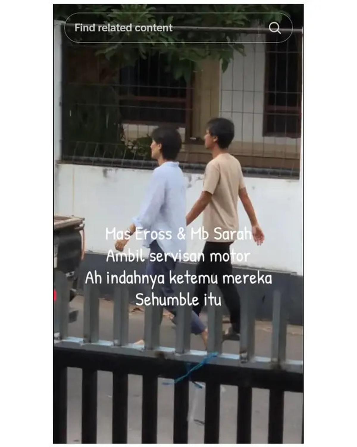 Viral Kesederhanaan Eross Candra SO7 dan Istri Jalan Kaki Ambil Servisan Motor, Ini 6 Momennya