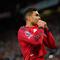 Selebrasi Casemiro usai membobol gawan Brentford di pekan ke-34 Premier League, Selasa (28/4/2026) (AP Photo/Dave Thompson)