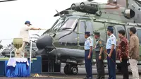 Delapan unit helikopter angkut H225M diberikan oleh PT Dirgantara Indonesia (PTDI) kepada Menteri Pertahanan RI, Prabowo Subianto, untuk digunakan Tentara Nasional Indonesia Angkatan Udara (TNI AU). (sumber foto : Humas PTDI)