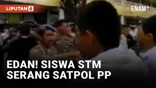VIDEO: Anggota Satpol PP Dilempari Batu oleh Siswa STM Pijer Podi