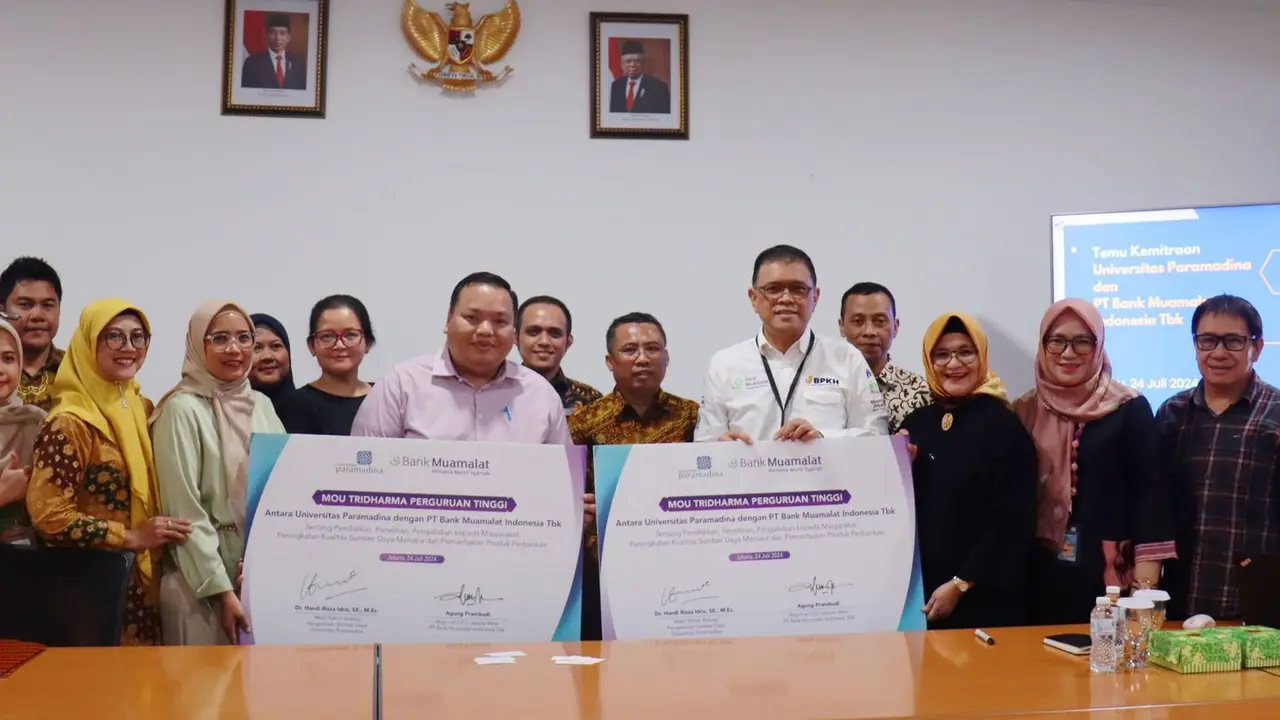 Kerja sama antara PT Bank Muamalat Indonesia Tbk dengan Universitas Paramadina terkait layanan perbankan syariah. (Dok Muamalat)