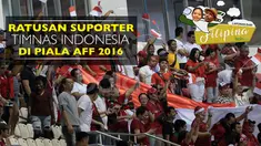 Video ratusan suporter Timnas Indonesia ramaikan laga saat tim Garuda menghadapi Thailand di Piala AFF 2016, Sabtu (19/11/2016).