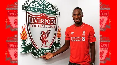 Christian Benteke Resmi berkostum Liverpool pada musim ini, Pria 24 tahun berposisi sebagai penyerang Liverpool yang baru. Foto ini diambil dari media sosial Liverpoolfc pada (23/7/2015). (Instagram/Liverpoolfc)