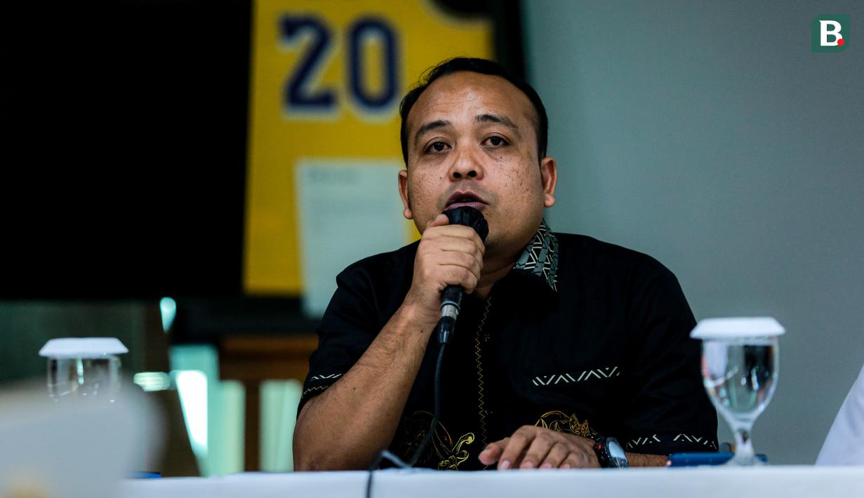 Kuasa Hukum Vidio, Ebeneser Ginting menegaskan bahwa retransmisi tanpa izin merupakan pelanggaran yang memiliki konsekuensi pada hukum pidana. (Bola.com/Bagaskara Lazuardi)