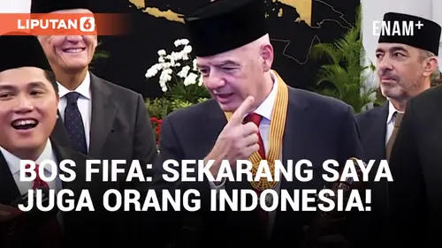 VIDEO: Dianugerahi Bintang Jasa Pratama, Presiden FIFA Klaim Kini Jadi Orang Indonesia