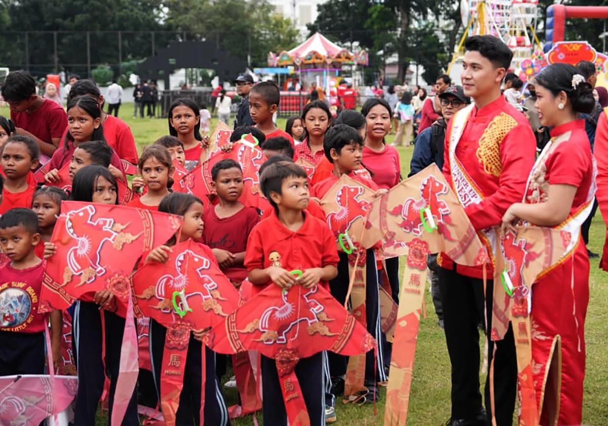 FOTO: Harmoni Imlek Nusantara di Lapangan Banteng Jakarta
