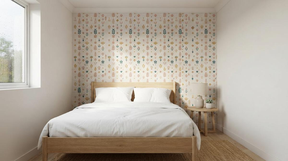 Ide Dinding Aksen untuk Kamar Tidur Berukuran Kecil