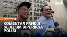 Komika Pandji Pragiwaksono memenuhi panggilan penyidik untuk menjalani pemeriksaan sebagai saksi terkait kasus materi stand up comedy bertajuk Mens Rea. Pemeriksaan tersebut berlangsung di Polda Metro Jaya hari Jumat.