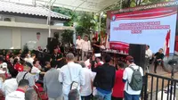 Puluhan ribu relawan akan mengantar Ganjar Pranowo dan Mahfud MD sebagai pasangan calon presiden dan wakil presiden di Pemilu 2024 ke kantor KPU Pusat di Jakarta, pada Kamis 19 Oktober 2023 (Istimewa)