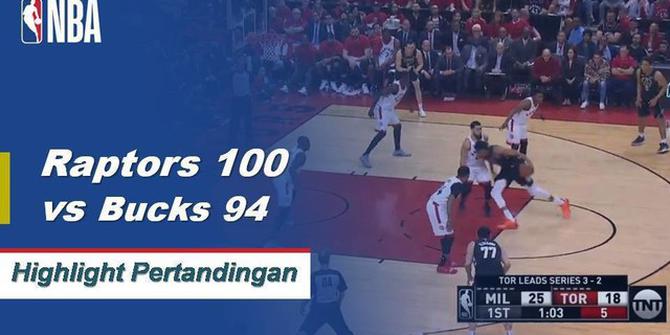 Cuplikan Pertandingan NBA : Raptors 100 vs Bucks 94