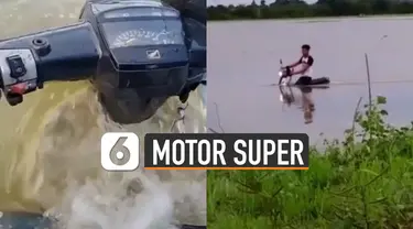 Biasanya motor jika terkena genangan air yang dalam pasti langsung mati mesin atau rusak. Tetapi motor jadul ini melawan itu semua.