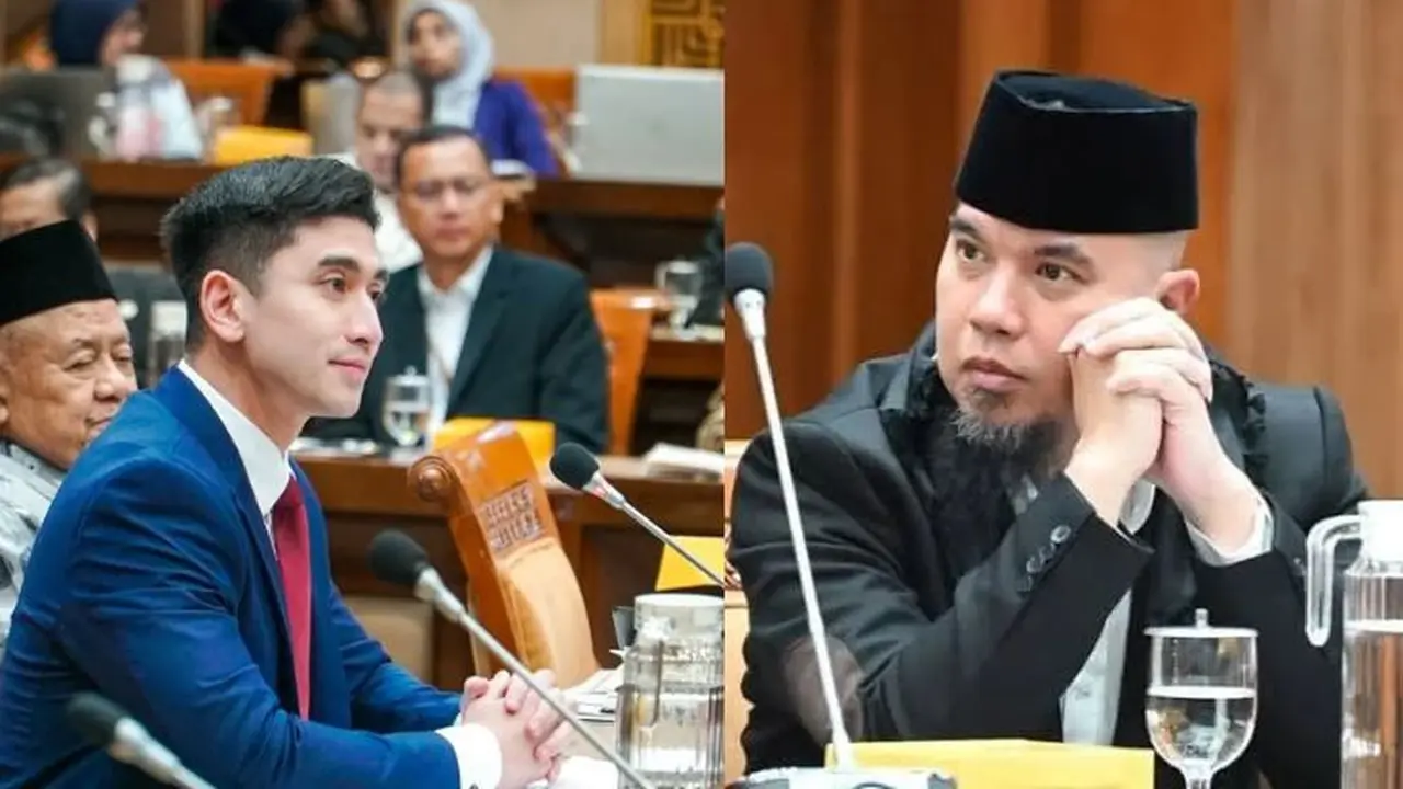 Verrell Bramasta dan Ahmad Dhani saat rapat di DPR RI (Istimewa)