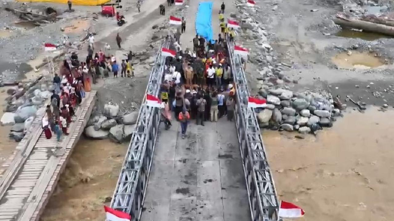 Kemen PU Tuntaskan Pemasangan Jembatan Bailey Krueng Beutong, Akses Aceh Kembali Normal