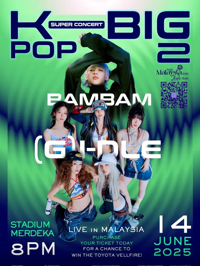 (G)I-DLE dan BamBam akan tampil di Stadion Merdeka, Kuala Lumpur pada 14 Juni 2025.