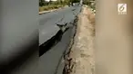 Rekaman kondisi daerah yang terkena dampak gempa bumi di Lombok Utara pada kamis (9/8/2018). Jalan utama rusak parah akibat gempa berkekuatan 6,2 SR itu mengakibatkan distribusi logistik menjadi terhambat.