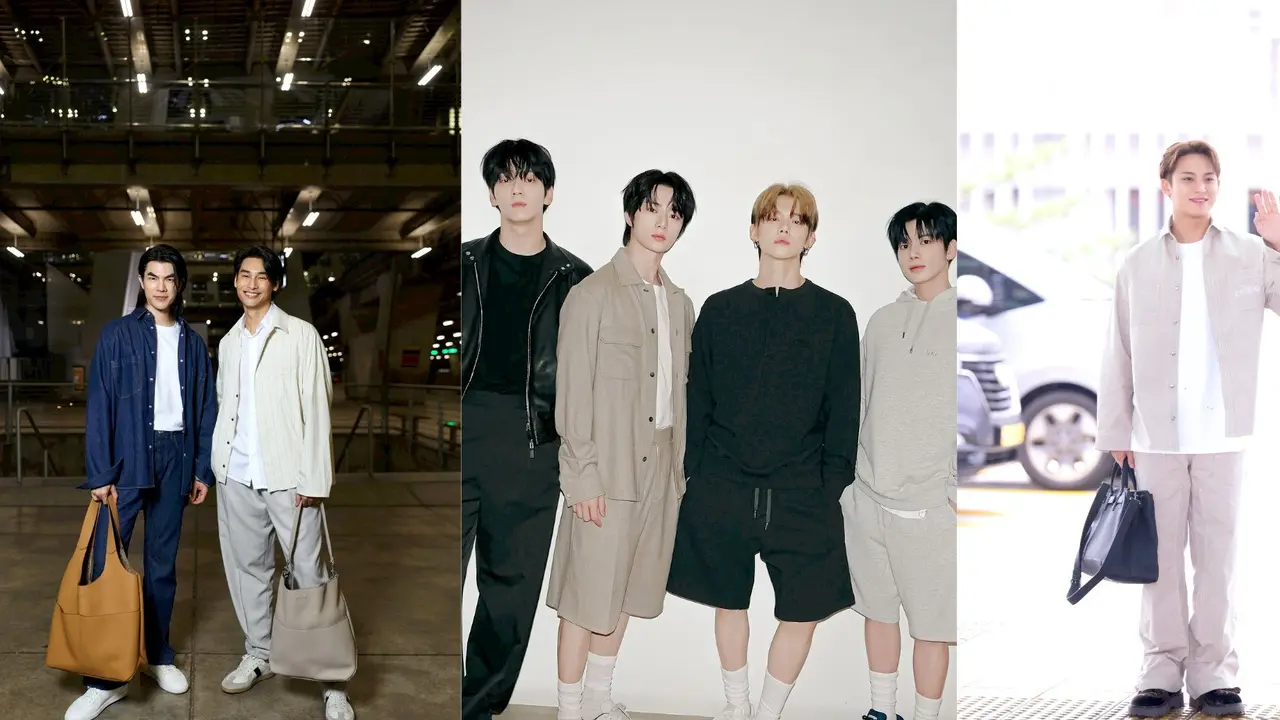 Adu Gaya Airport Look Artis Pria Asia Menuju Show Perdana Jonathan Anderson untuk Dior di Paris