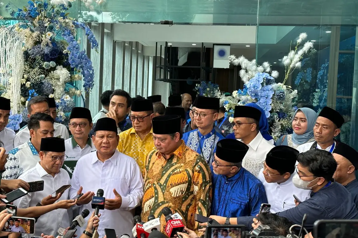 Lima ketum parpol koalisi pemerintah menggelar pertemuan bersama Presiden Jokowi di Kantor DPP PAN, Jaksel, Minggu (2/4/2023).