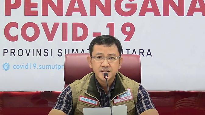 Juru Bicara (Jubir) Gugus Tugas Percepatan Penanganan COVID-19 Sumatera Utara (Sumut) Whiko Irwan.