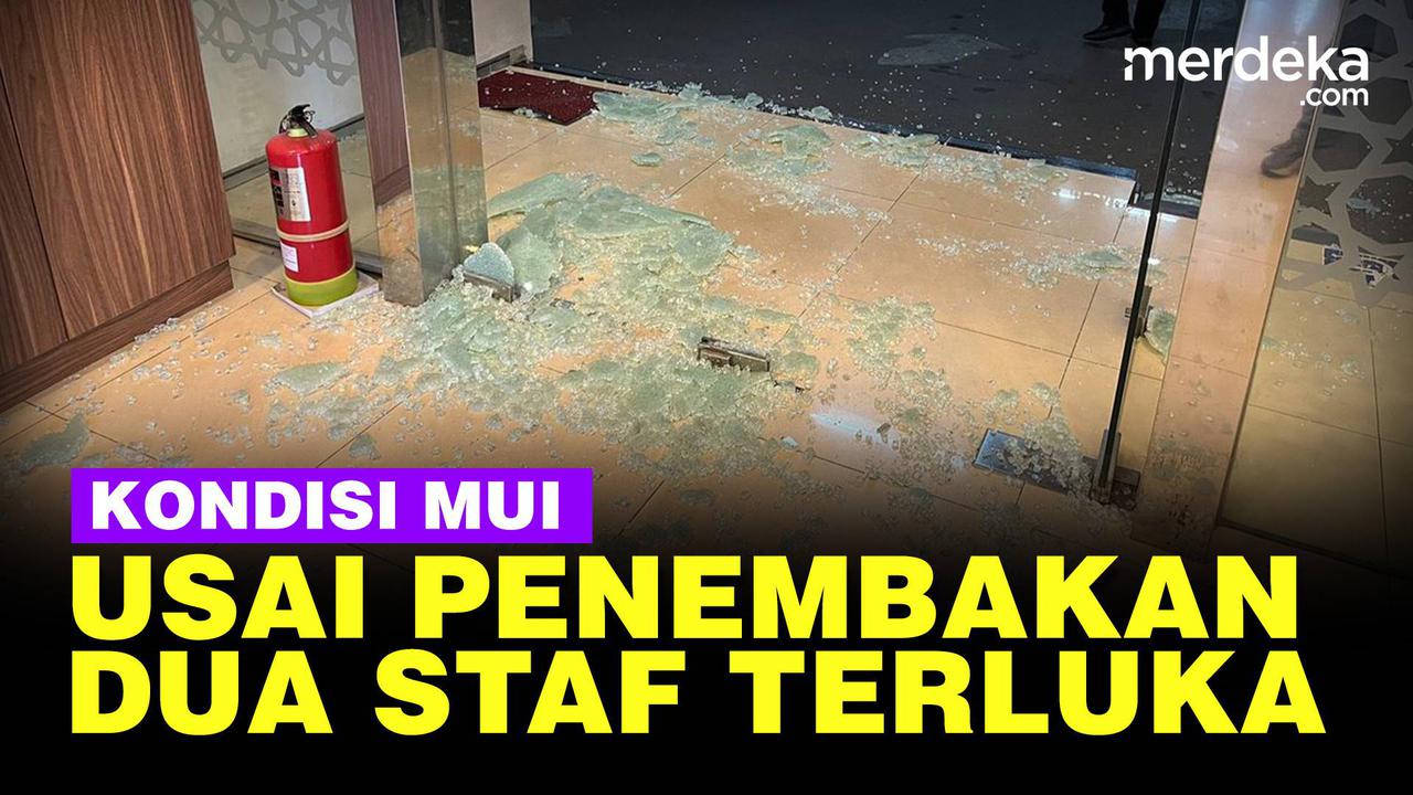 VIDEO: Kondisi Kantor MUI Usai Penembakan, Dua Staf Terluka & Kaca Pecah Berserakan