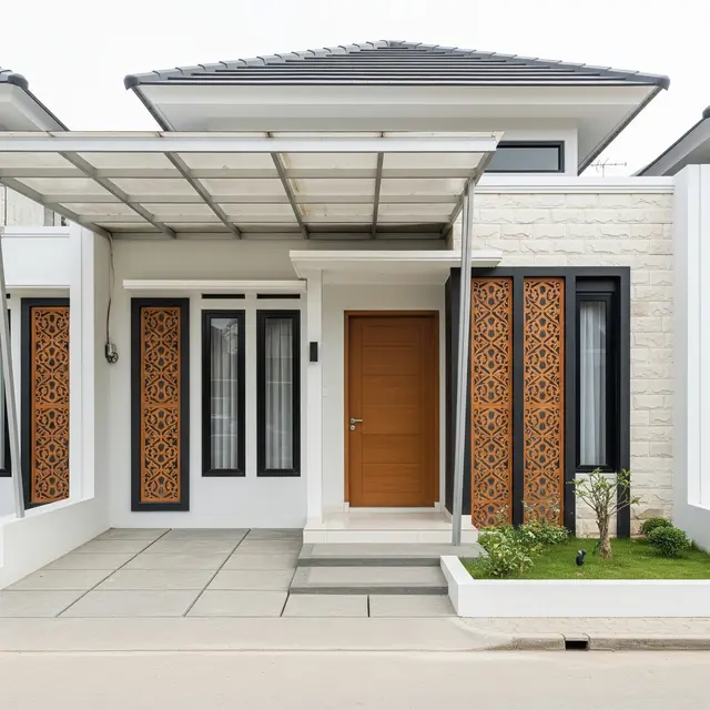 Inspirasi Fasad Rumah Tipe 36 dengan Material Campuran