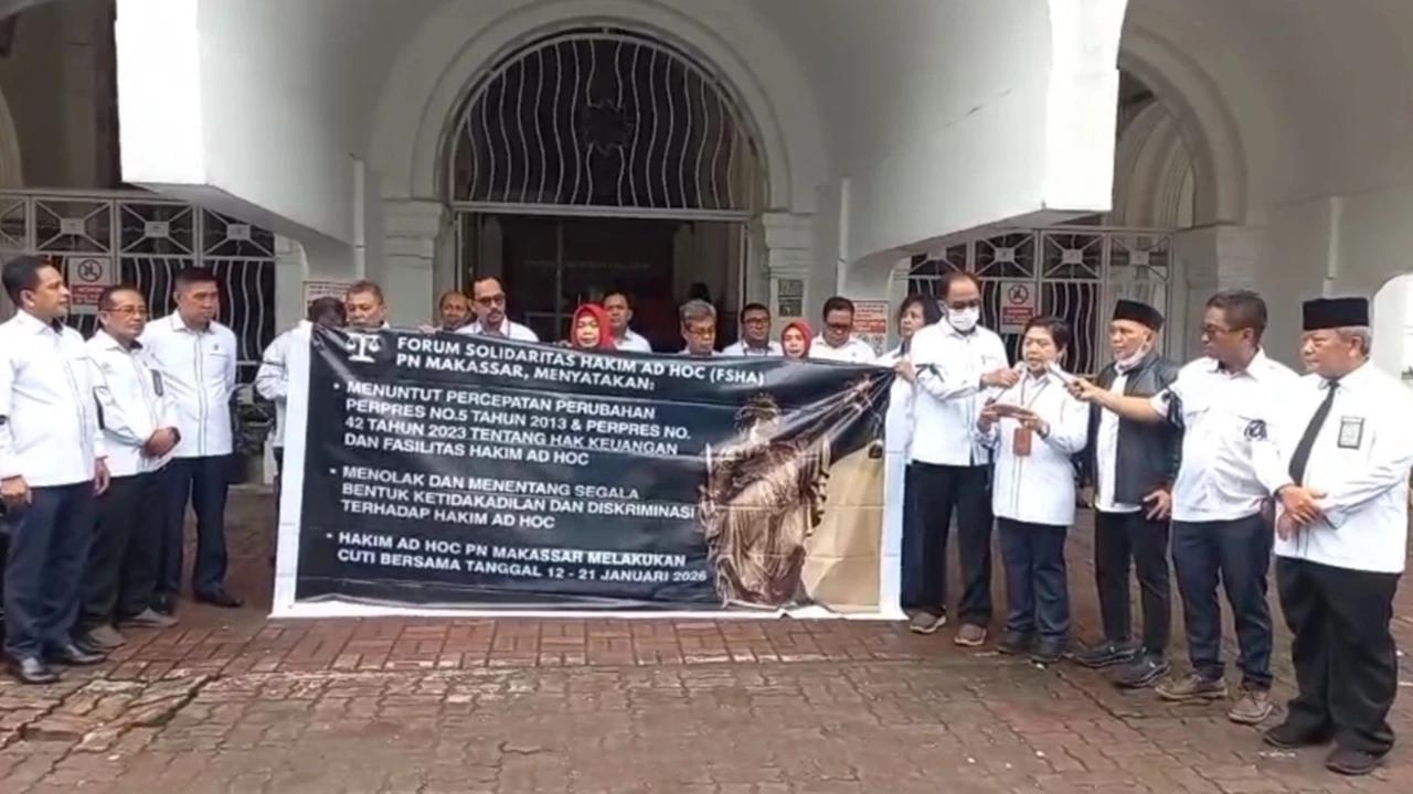 Hakim Ad Hoc PN Makassar Mogok Sidang! Tuntut Penyamarataan Kesejahteraan