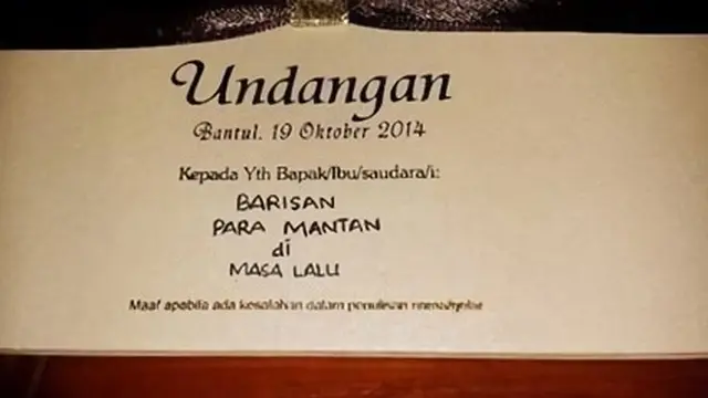 10 Potret Nama Lucu di Undangan Nikah Ini Bikin Senyum Sendiri