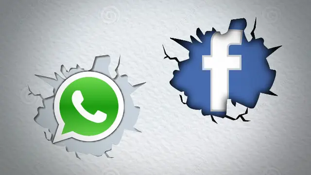 Ilustrasi Facebook dan WhatsApp