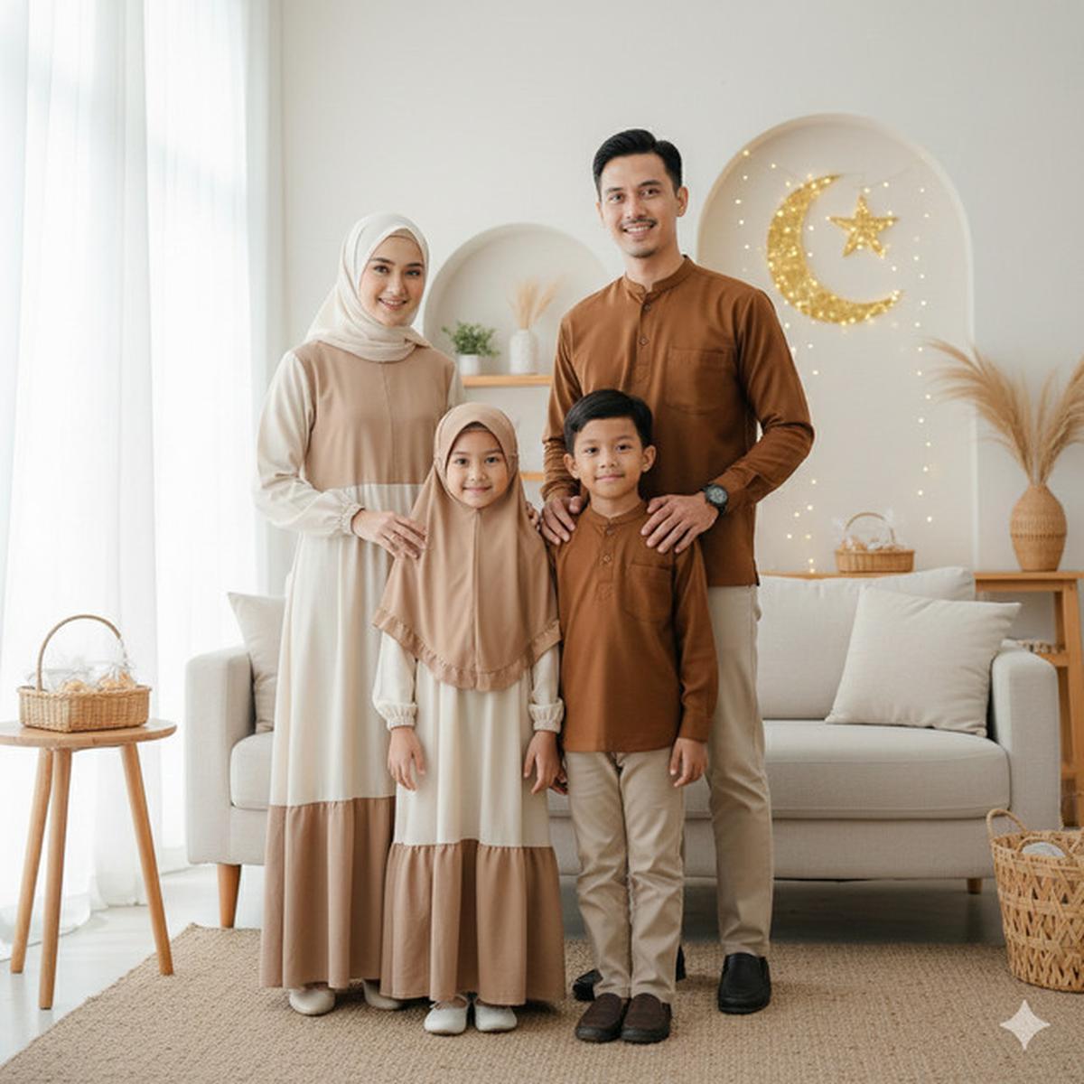7 Outfit Couple Keluarga Lebaran 2026 Set Seragam, Tampilan Kompak dan Serasi untuk Foto Bersama