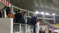 Presiden FIFA Gianni Infantino hadir di final Piala Dunia U-17 2023. (Liputan6.com/Fajar Abrori)