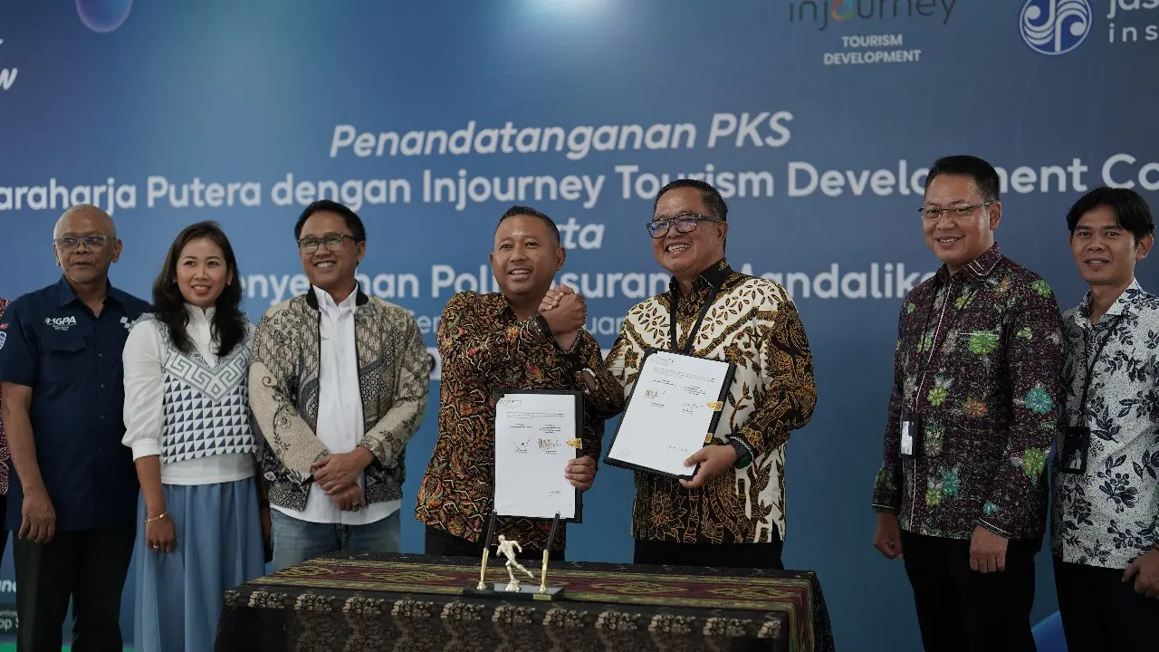 PT Pengembangan Pariwisata Indonesia (ITDC) menandatangani kontrak dengan PT Asuransi Jasaraharja Putera untuk pengadaan asuransi aset di Pertamina Mandalika International Circuit (Istimewa)