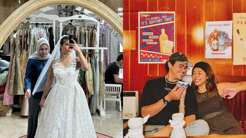 Awkarin Pakai Baju Pengantin