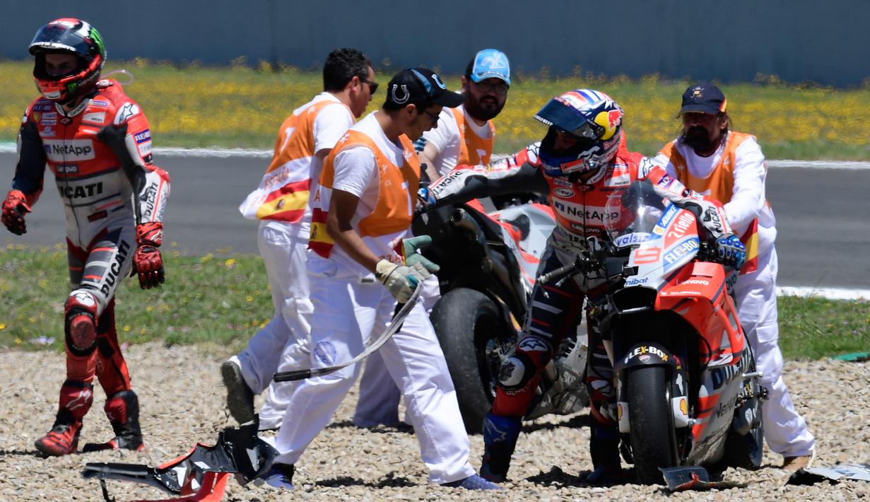 FOTO Drama Tabrakan Di MotoGP Spanyol Tiga Pembalap Gagal Finis