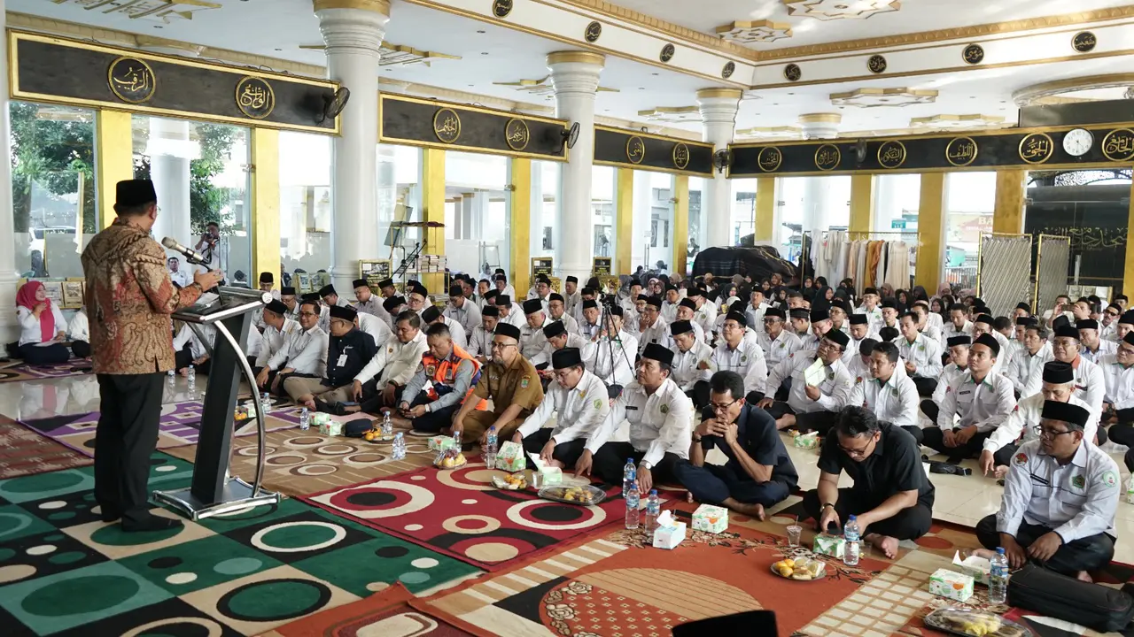 Kick Off Masjid Ramah Pemudik yang digelar di Masjid Jami’ An Nur, Karawang, Jawa Barat, Selasa (23/12/2025). (Istimewa)