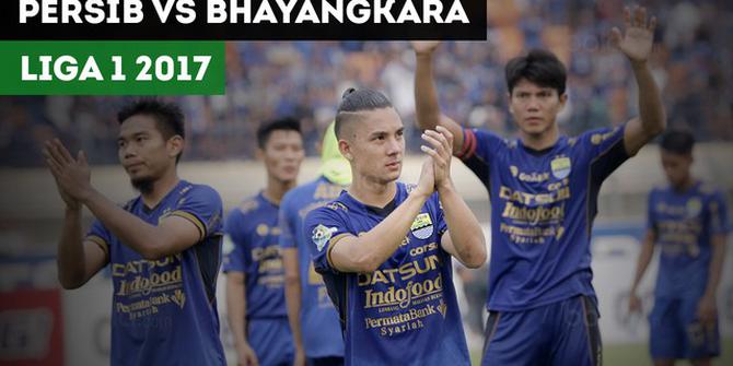 VIDEO: Highlights Liga 1 2017, Persib Bandung Vs Bhayangkara 1-1