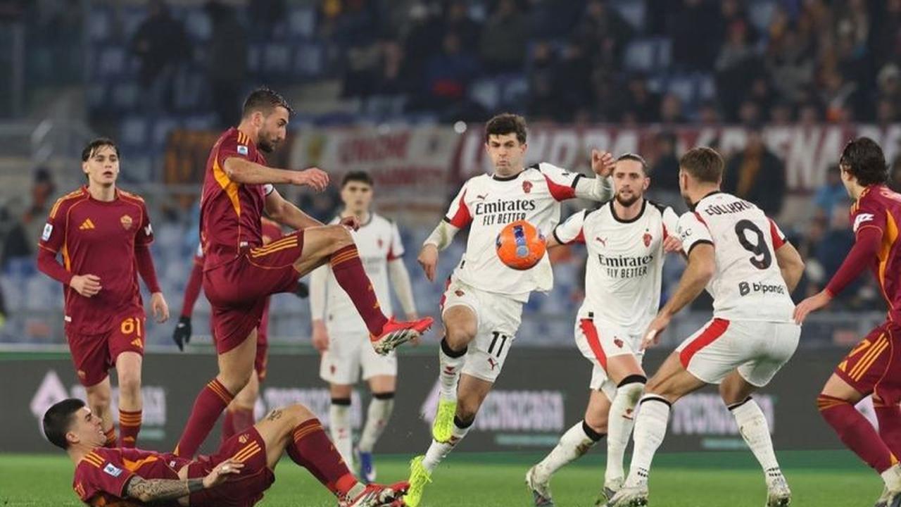 Penalti Pellegrini Paksa AS Roma vs AC Milan Imbang 1-1 di Liga Italia