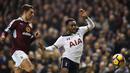 Pemain Tottenham Hotspurs, Danny Rose mencetak satu gol saaat timnya mengalahkan Burnley 2-1 pada lanjutan Premier League di White Hart Lane, (18/12/2016). (Reuters/Dylan Martinez)