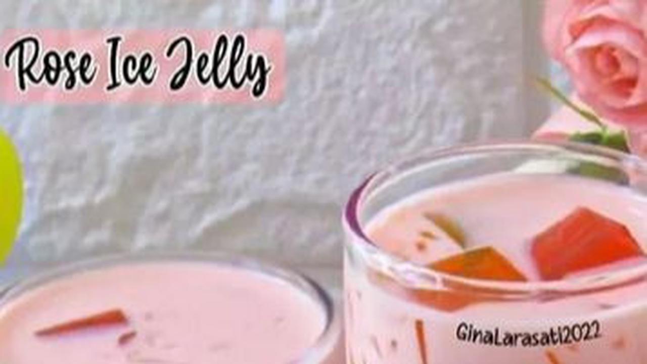 7. Resep Minuman Es Segar: Rose Ice Jelly<br>