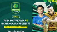 Saksikan siaran langsung final Pegadaian Liga 2: PSIM Yogyakarta vs Bhayangkara FC di Vidio. Jangan lupa saksikan pertandingan final Pegadaian Liga 2 pekan ini hanya di Vidio. (sum. doc. vidio.com)