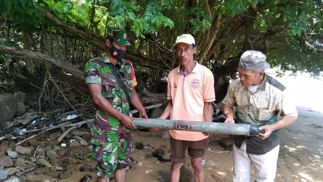 Nelayan termukan benda mirip rudal di Selayar (Liputan6.com/Istimewa)