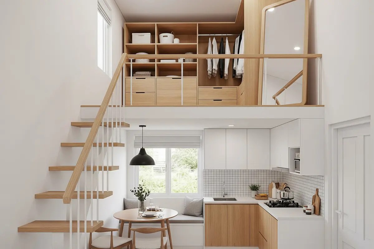 Mezzanine Tipe L (Memanfaatkan Sudut Mati)