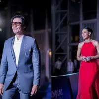 Chicco Jerikho, Adinia Wirasti, Tatjana Saphira di Gala Premiere serial "Mendua". (Foto: Disney+ Hotstar)