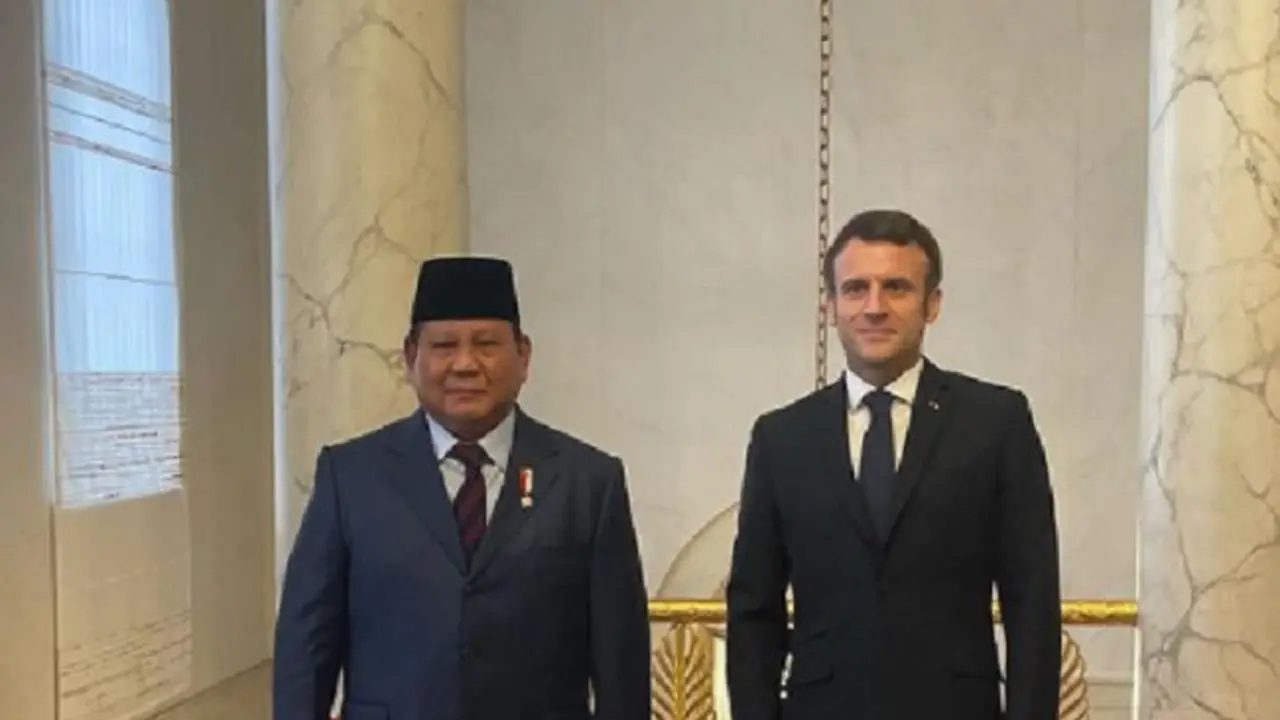 Menhan RI Prabowo bertemu dengan Presiden Prancis Emmanuel Macron. (Instagram Prabowo)