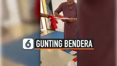 IBU-IBU GUNTING BENDERA MERAH PUTIH TUAI KECAMAN PUBLIK