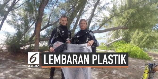 VIDEO: Penyelam Temukan Lembaran Plastik Besar di Gua Bawah Laut