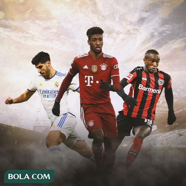 Ilustrasi - Marco Asensio, Kingsley Coman, Moussa Diaby